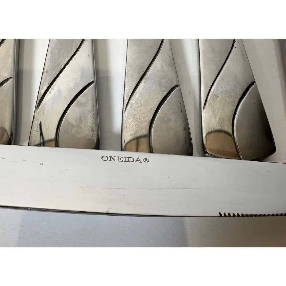 Oneida River Mirror Matte Shiny Butter Knives Set of 7
